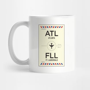 ATL to FLL Airport / Atlanta to Ft. Lauderdale Mug